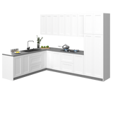 Kitchen Harmony Collection White Matte Color Base Size 8x10Ft Wide