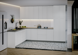 Kitchen Harmony Collection White Matte Color Base Size 8x10Ft Wide