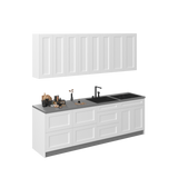 Kitchen Fusion Collection White Matte Color Base Size 8.5Ft Wide